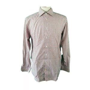 Eton 16 1/2 x 36/37 Multi Color Check Contemporary Fit Dress Shirt